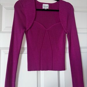 Pink Rose Fuchsia Knit Top
